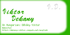 viktor dekany business card