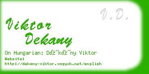 viktor dekany business card